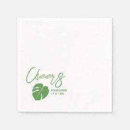 Servilleta De Papel Monstera Mini ・ Moda Cocktail Napkin ・ Tropical