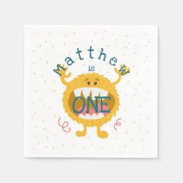 Servilleta De Papel Monstruo amarillo lindo personalizable