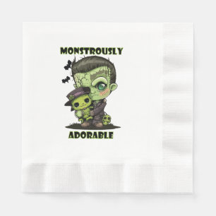 Servilleta De Papel Monstruo de Frankenstein lindo con peluche