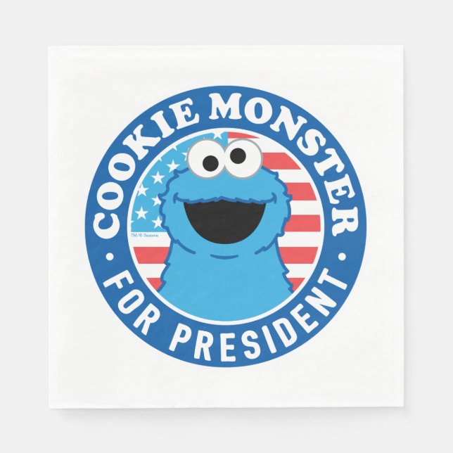 Servilleta De Papel Monstruo de la cookie para presidente (Anverso)
