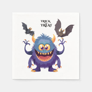 Servilleta De Papel Monstruo Tonto de Halloween