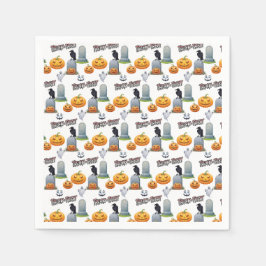 Servilleta De Papel Monstruo Tonto de Halloween