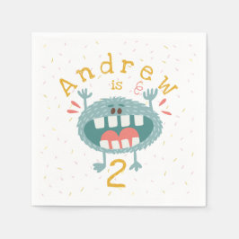 Servilleta De Papel Monstruo Verde azulado personalizable