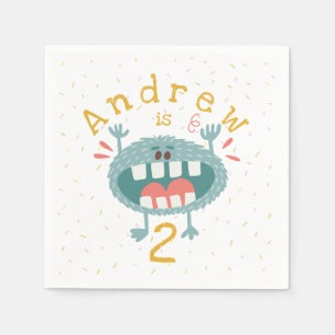 Servilleta De Papel Monstruo Verde azulado personalizable