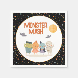 Servilleta De Papel Monstruos Mash Kids Halloween
