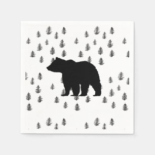 Servilleta De Papel Montaña Bosque Salvaje de Osos