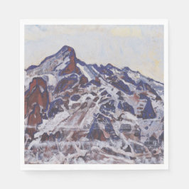 Servilleta De Papel Montaña de los humedales (Paisaje de invierno neva