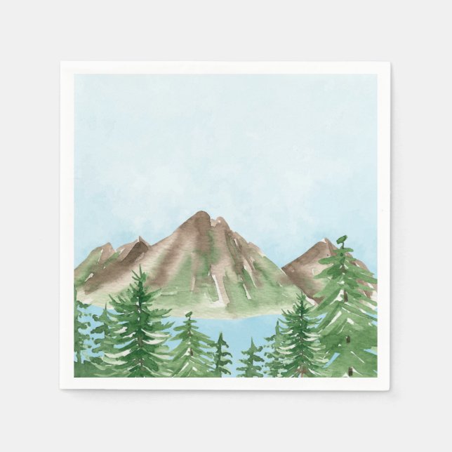 Servilleta De Papel Montaña Lake Paper Napkins Set de 50+ (Anverso)