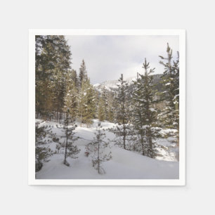 Servilleta De Papel Montaña nevada de invierno en Montana