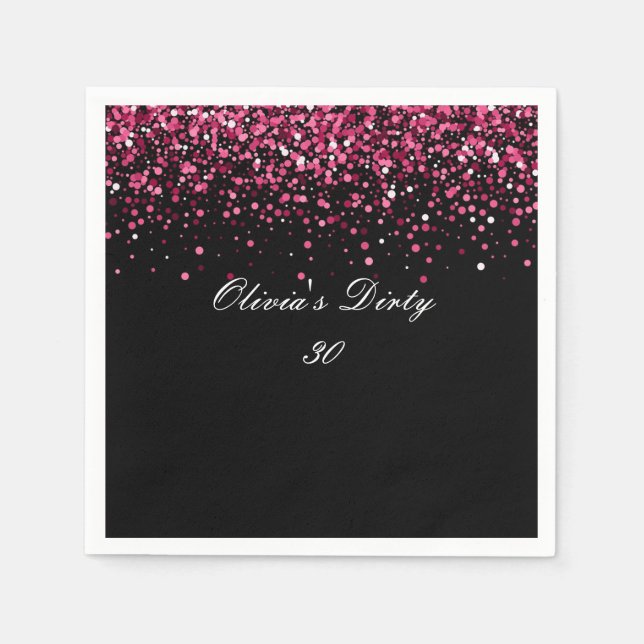 Servilleta De Papel montaña rusa fiesta de treinta años (Anverso)