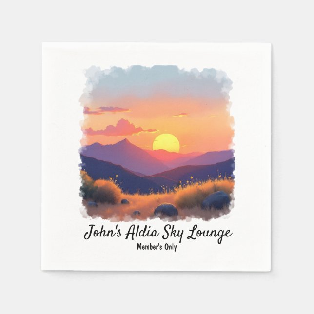 Servilleta De Papel Montaña Sunset Cocktail Napkins (Anverso)
