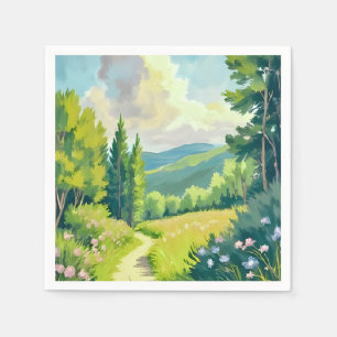 Servilleta De Papel Montañas Blancas Pintura del paisaje de New Hamp