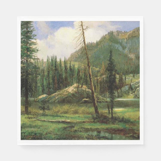Servilleta De Papel Montañas de Sierra Nevada (bosques americanos) (Anverso)