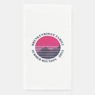 Servilleta De Papel Montañas Retro Sunset Fiesta de Verano Familia