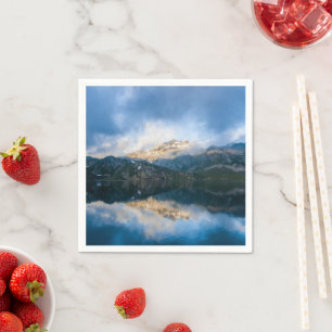 Servilleta De Papel Montañas y Lago de la Naturaleza Fotografía