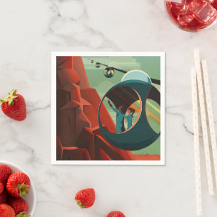 Servilleta De Papel Monte Olimpo de Marte Volcán más alto del Sistema 