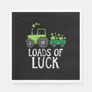 Servilleta De Papel Montones De Suerte Tractor Niño De San Patricio