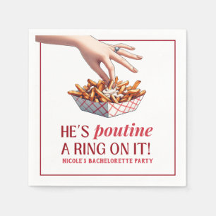 Servilleta De Papel Montreal Quebec Poutine un anillo en la bachillera