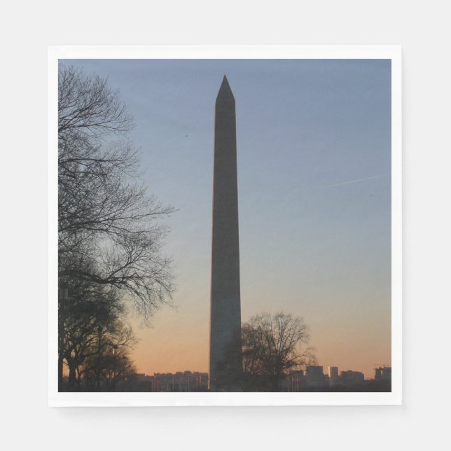 Servilleta De Papel Monumento a Washington al atardecer (Anverso)