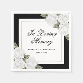 Servilleta De Papel Monumento conmemorativo del funeral floral de plat