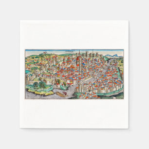 Servilleta De Papel Monumento medieval de Florencia en Italia