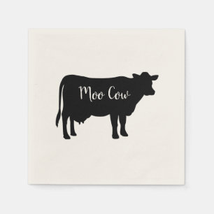 Servilleta De Papel Moo Cow Barnyard Fiesta Napkins de papel
