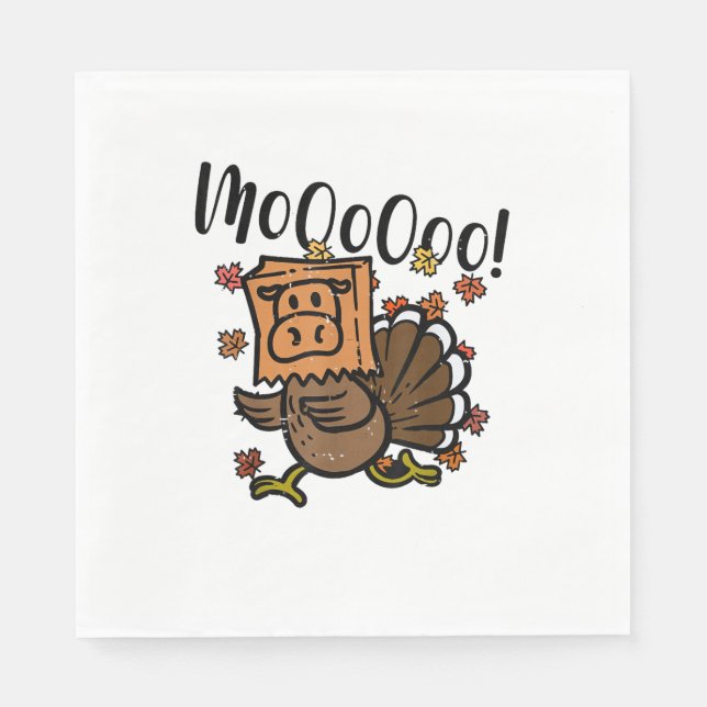 Servilleta De Papel Moo de Turquía soy un día de acción de gracias div (Anverso)
