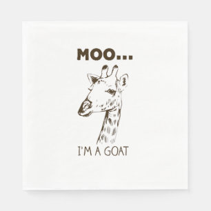 Servilleta De Papel Moo, soy una cabra divertida y gráfica jirafa vint