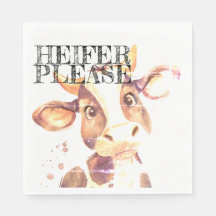 Moo-ve sobre las servilletas aburridas: Heifer Ple