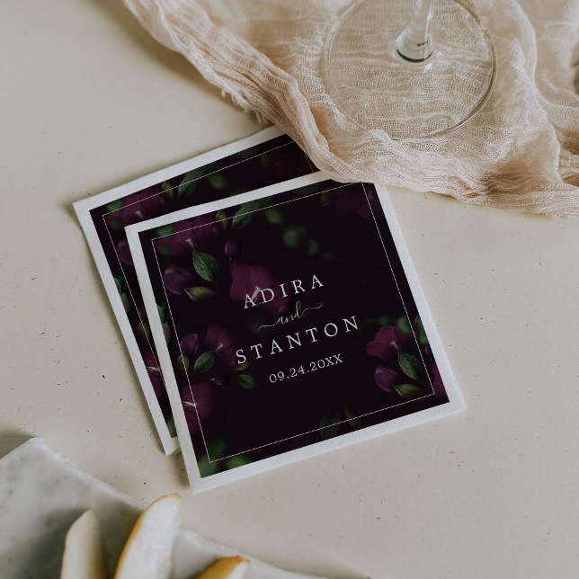 Servilleta De Papel Moody Purple Blogs | Boda de patrón negro (Subido por el creador)