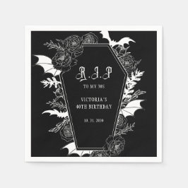 Servilleta De Papel Moody RIP 30s Gothic 40th Birthday