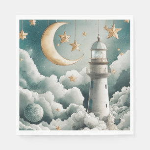 Servilleta De Papel Moon and Stars Lighthouse Papel Fiesta Napkins