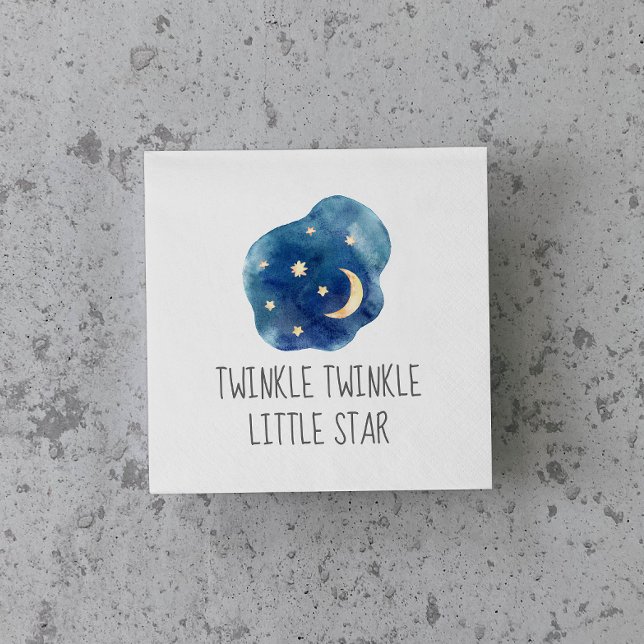 Servilleta De Papel Moon and Stars Twinkle Twinkle Little Star Napkins (Subido por el creador)