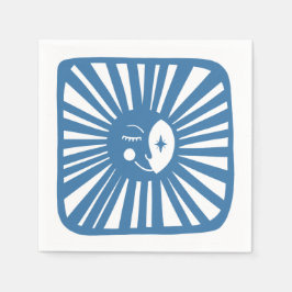 Servilleta De Papel Moon Glow Boho Modern Cute Personalizado Baby Show