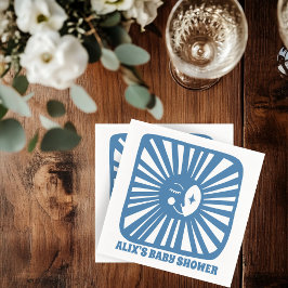 Servilleta De Papel Moon Glow Boho Modern Cute PERSONALIZADO Baby Show