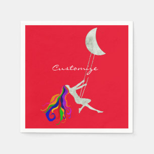 Servilleta De Papel Moon Swinging Redhead Thunder_Cove