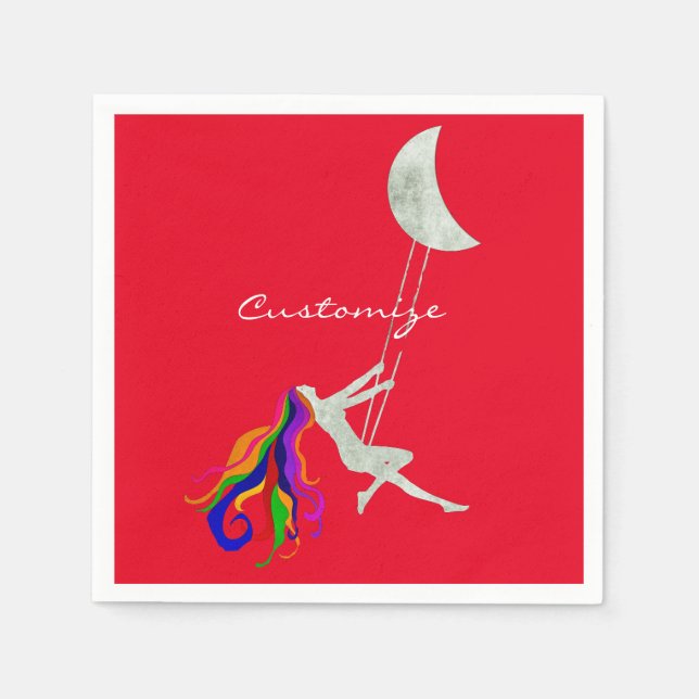 Servilleta De Papel Moon Swinging Redhead Thunder_Cove (Anverso)