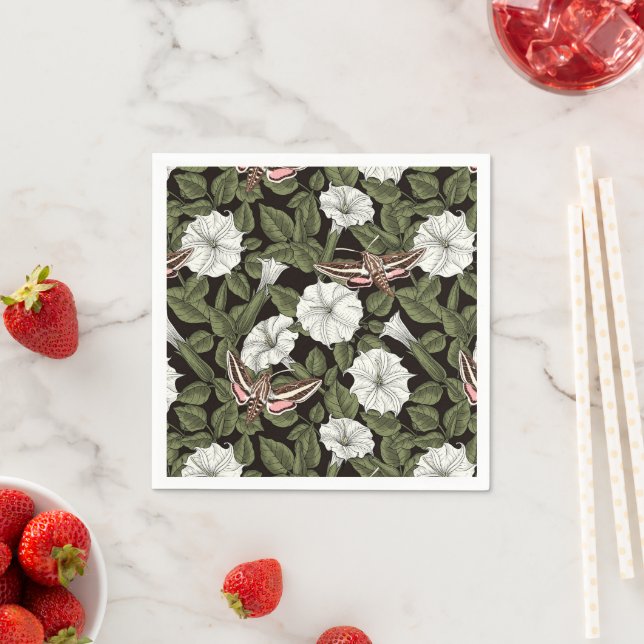 Servilleta De Papel Moonflowers y esfinges (In situ)