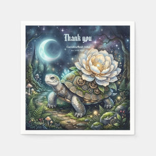 Servilleta De Papel Moonlit Bloom – La Tortuga Celta Encantada.