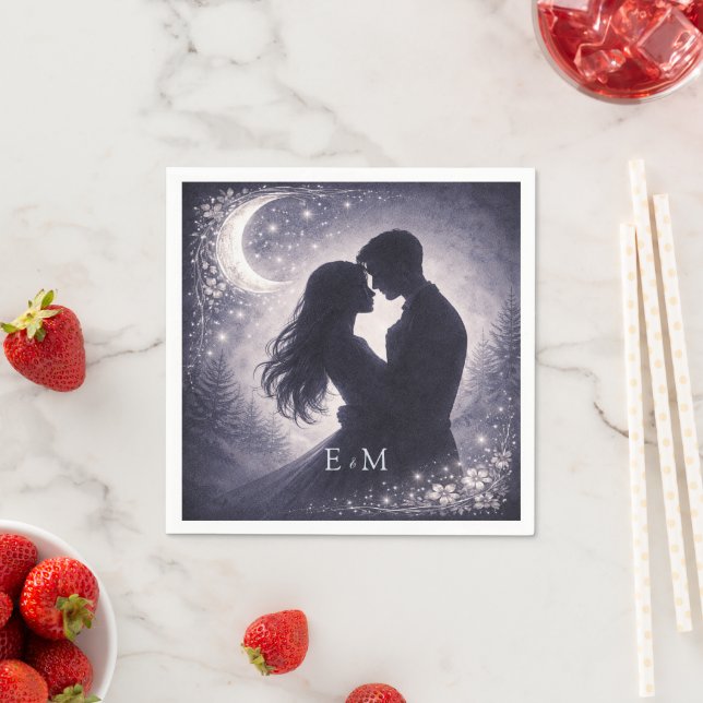 Servilleta De Papel Moonlit Grove Celestial Woodland Wedding (In situ)