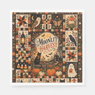 Servilleta De Papel Moonlit Harvest Vintage Halloween Patchwork