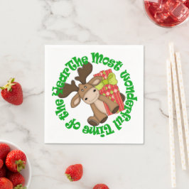Servilleta De Papel Moose Navidades de Cute