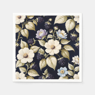 Servilleta De Papel Mora y Flores