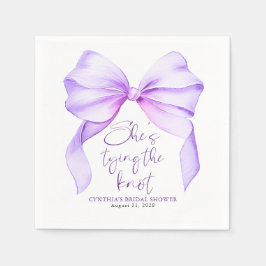 Servilleta De Papel Morado está atando la ducha nupcial