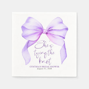 Servilleta De Papel Morado está atando la ducha nupcial