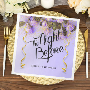 Servilleta De Papel Morado Floral La Noche Antes Del Ensayo De Las Toa