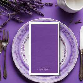 Servilleta De Papel Morado real - guión elegante
