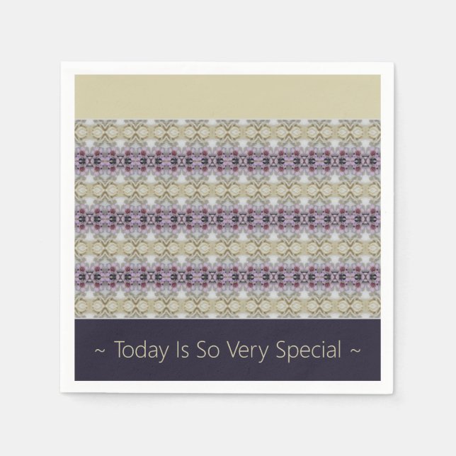 Servilleta De Papel Morado y beige (Anverso)