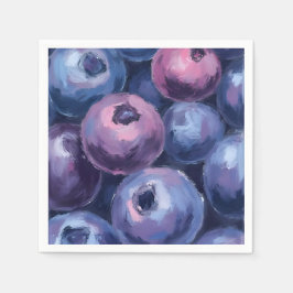 Servilleta De Papel Moras Azules Hermosas | Pintura de Frutas