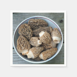 Servilleta De Papel Morel Mushrooms